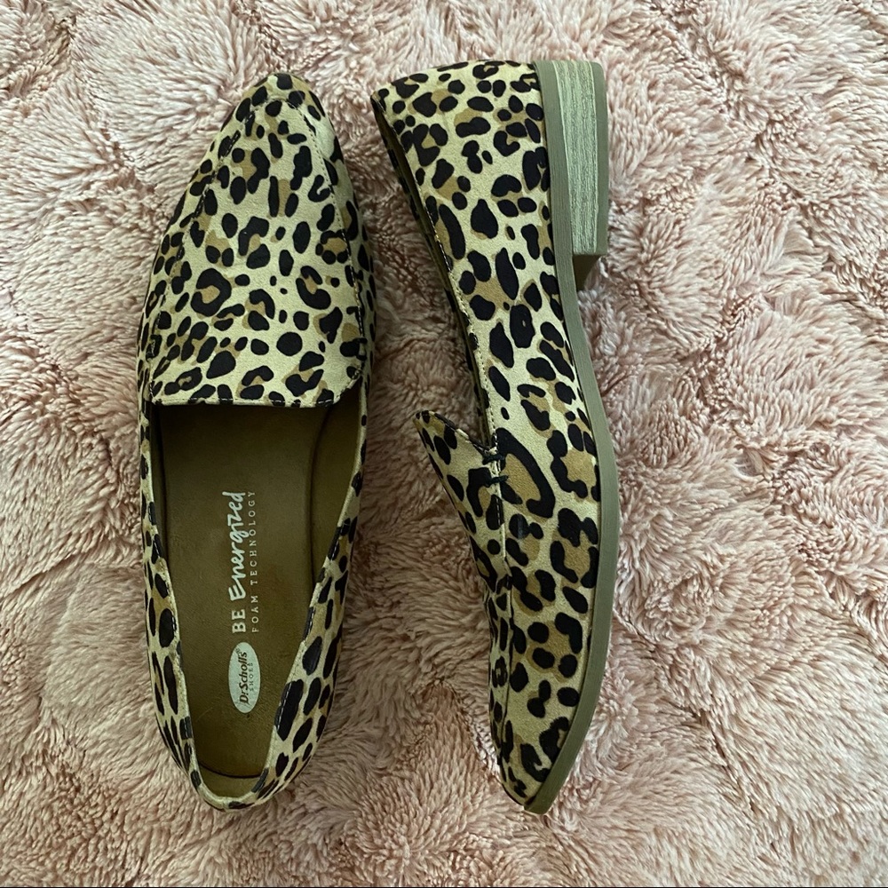 Dr Scholls animal print loafers